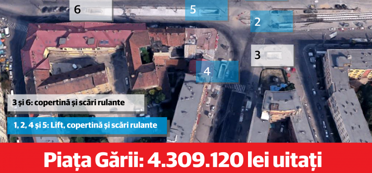 Piața Gării: 4 309 120 lei uitați